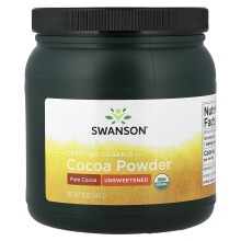 Swanson, Polvo de Cacao Orgánico Certificado, Sin Azúcar, 12 oz (340 g)