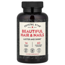 Crystal Star, Pelo y Uñas Hermosos, 60 Cápsulas Vegetarianas