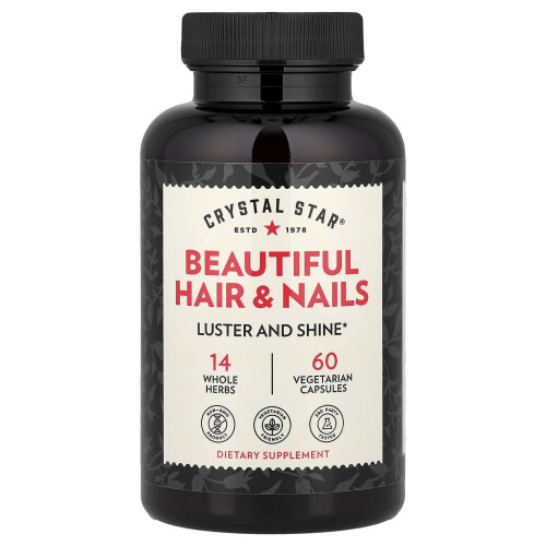 Crystal Star, Cabelos e Unhas Bonitos, 60 Cápsulas Vegetarianas