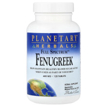 Planetary Herbals, Full Spectrum, Fenugreek, 600 mg, 120 Tabletten