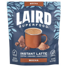 Instant Latte da Laird Superfood, Café + Creme + Adaptógenos, Mocha, 8 oz (227 g)