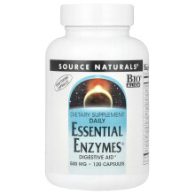 Source Naturals, Dagslige Vigtige Enzymer, 500 mg, 120 Vegetariske Kapsler