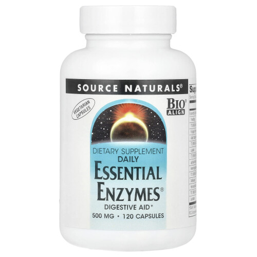 Source Naturals, Ημερήσια Απαραίτητη Ενζύματα, 500 mg, 120 Βεγέτα Κψύλες