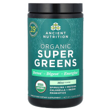 Ancient Nutrition, SuperGreens Organici, Menta, 7.23 oz (205 g)