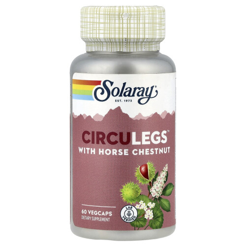 Solaray, CircuLegs με Κόνινο του Ίππου, 60 Βιολογικά Καψούλια