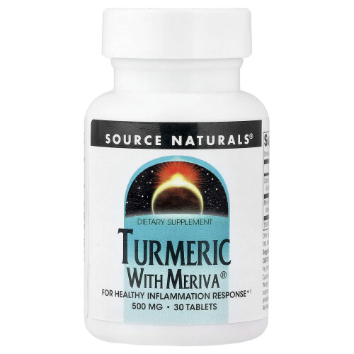 Source Naturals, Turmeric com Meriva, 500 mg, 30 Comprimidos