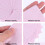 Jewelry Cleaning Cloth Microfiber Double-Sided Pink 100pcs 5