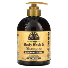 Okay Pure Naturals, Dezinfectant pentru corp & șampon pentru bărbați, 16 oz (473 ml)