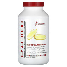Metabolic Nutrition, Pește 3000, 180 Capsule de ulei de pește (1,000 mg per Capsulă)