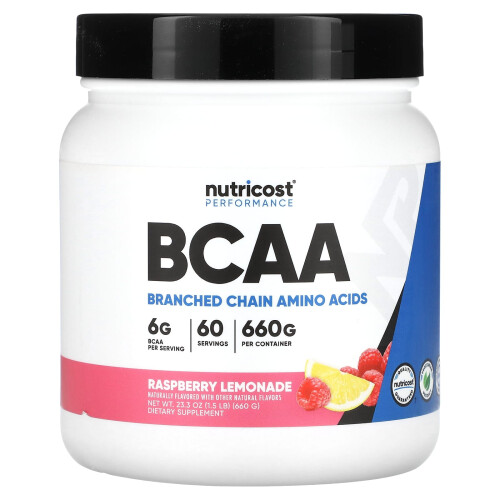 Nutricost, Performance, BCAA, Raspberry Lemonade, 1,5 lb (660 g)