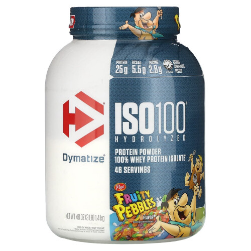 Dymatize, ISO100 Hydrolyzed, 100% Whey Protein Isolate, Fruity Pebbles, 3 lb (1,4 kg)