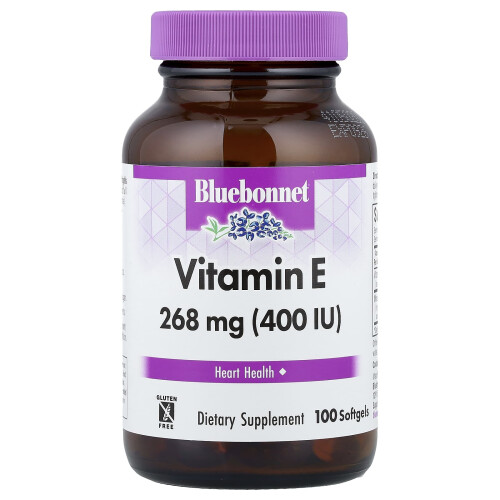 Bluebonnet Nutrition, Witamina E, 268 mg (400 IU), 100 Softgels