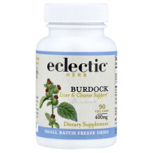 Eclectic Herb, Frys-Torkad, Burdock, 400 mg, 90 Veg Kaps