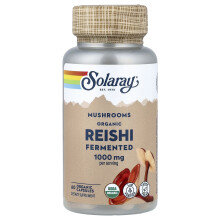 Solaray, fermentierte Reishi-Pilz, 1.000 mg, 60 organische Kapseln (500 mg pro Kapsel)