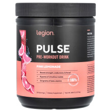 Legion Athletics, Pulse, Edzéselőkészítő Ital, Rózsaszín Citromlé, 1,07 lbs (484 g)