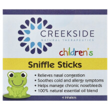 Creekside Natural Therapeutics, Stick per il Naso dei Bambini, 4 Inhalatori