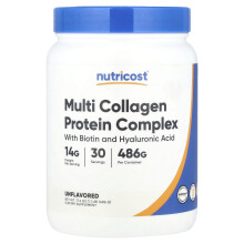 Nutricost, Complexul de Protein de Colagen Multi, Unflavored, 1.1 lb (486 g)