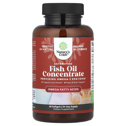 Nature's Craft, Fisk Oil, Hjerte Support, 60 Softgels