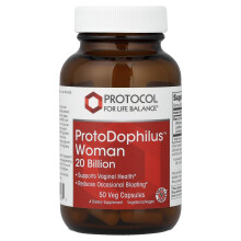 Protocol for Life Balance, ProtoDophilus Mulher, 20 Bilhões, 50 Veg Cápsulas