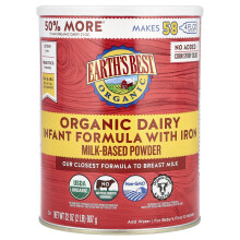 Earth's Best, Fórmula Láctea Orgânica para Bebês com Ferro, Para os Primeiros 12 Meses, 32 oz (907 g)