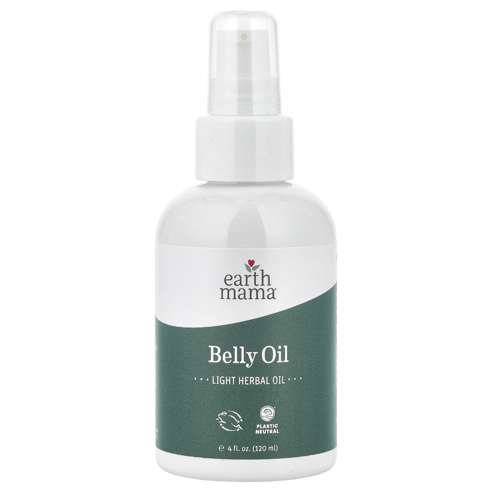 Earth Mama Light Belly Oil, 4 Fl Oz (120 Ml)