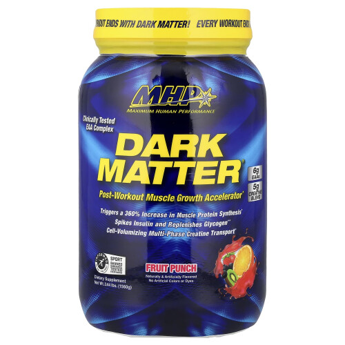 MHP, DARK MATTER, Αύξηση Μυϊκής Ανάπτυξης Μετά Τη Δραστηριότητα, Φρούτα Μελί, 3.44 lbs (1,560 g)