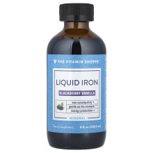 The Vitamin Shoppe, Folyékony Vas, Feketebarack Vanília, 8 fl oz (236,5 ml)