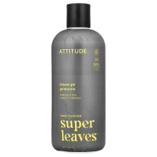 ATTITUDE, Super Bladeren, Douchegeel, Voor Mannen, Amber & Citrus, 14 fl oz (415 ml)