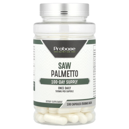 Palmito de Sabal de Probase Nutrition, 500 mg, 100 Cápsulas