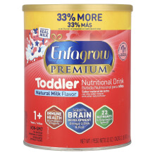 Enfamil, Enfagrow Premium, Bebida nutricional para bebés, 1+ Años, Leche Natural, 2 lbs (907 g)