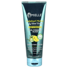 Mielle, Djup Hydrering Curl Foam Glaze, För torr, dehydrerad hår, Kalahari Melon & Aloe Vera, 7.5 oz (221 g)