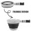 LEDMOMO 1Pc Foldable Kitchen Water Scoop Grey Plastic Hanging Multi Purpose Ladle 7