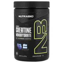 NutraBio, Micronized Creatine Burst, Arctische Storm Blauwe Framboos, 0.88 lb (399 g)