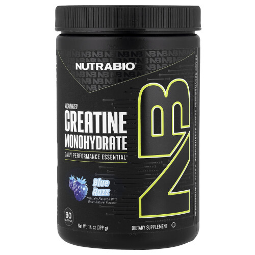 NutraBio, Μικροποιημένο Κρεατίνη Burst, Arctic Blast Μπλε Ραπανιά, 0.88 lb (399 g)