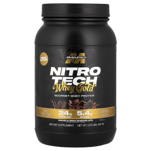 Muscletech MuscleTech, Nitro Tech, 100% Whey Gold, Doce Chocolate Duplo, 2.01 lbs (910 g)