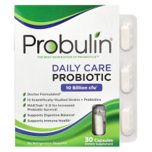 Probulin, Cuidado Diário, Próbiótico, 10 Bilhões CFU, 30 Cápsulas