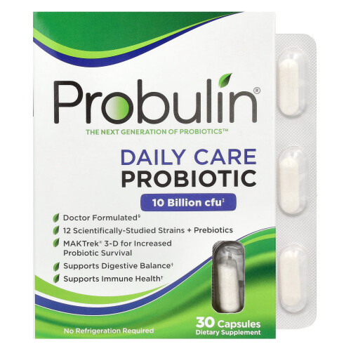Probulin, Asistență Zilnică, Probiotic, 10 Miliarde CFU, 30 Capsule