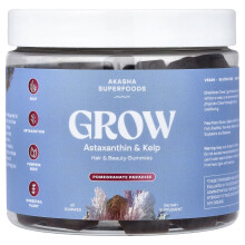 Akasha Superfoods, Vækst, Hår & Skønhed Gummies, Pomegranate Paradise, 60 Gummies