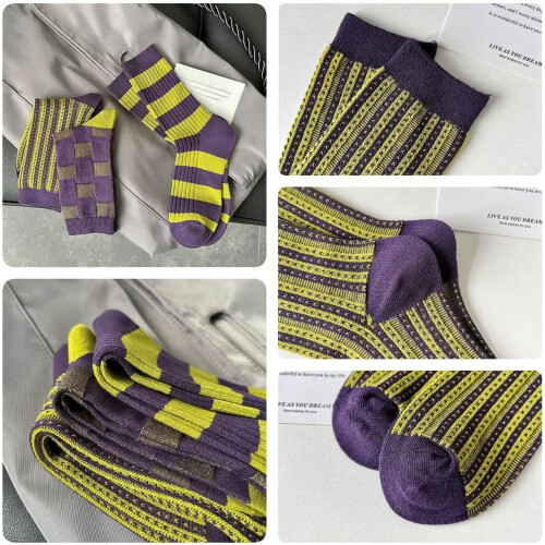 Retro-gestreifte Sportsocken für Damen, 3 oder 6 Paar 2