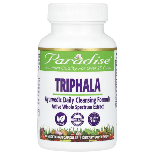 Paradise Herbs, Triphala, 60 Vegetariska Kapslar