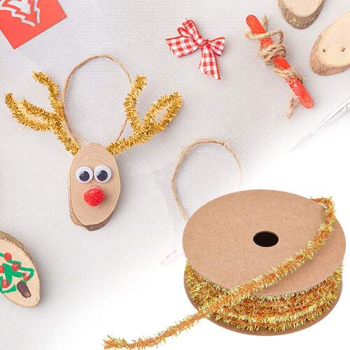 Fita de Natal com Glitter, 0,3 polegadas x 30 jardas, para Artesanato Natalino 1