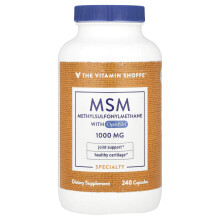 The Vitamin Shoppe, MSM Med OptiMSM, 1 000 mg, 240 Kapslar
