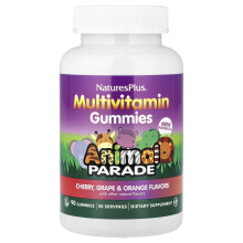 NaturesPlus, Animal Parade, Multivitamin-Gummies, Kirsche, Traube & Orange, 90 Gummies