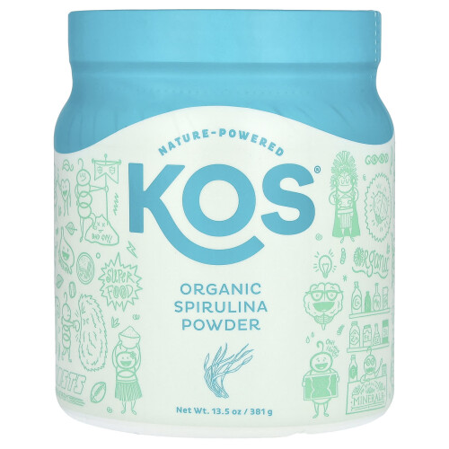 KOS, Οργανική Spirulina Powder, 13.5 oz (381 g)