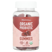 SMNutrition, Gomas Probióticas Orgânicas, Morango Natural, 60 Gomas