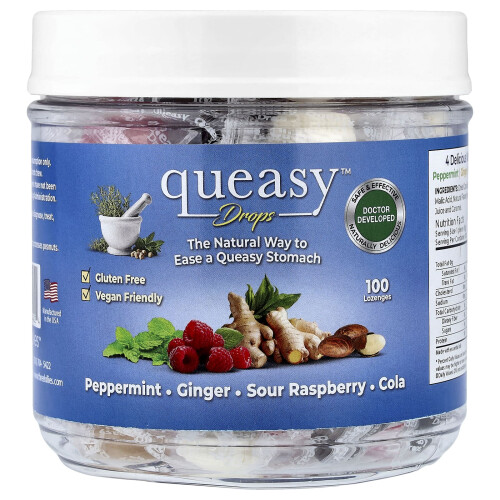 Preggie, Queasy Drops, Assorted, 100 Lozenges