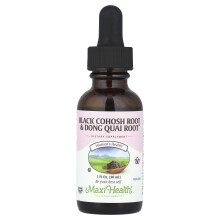 Maxi Health, Saúde feminina, Raiz de cohash preta e raiz de dong quai, 1 fl oz (30 ml)
