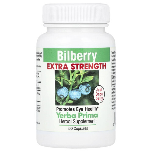 Yerba Prima, Βιλλιαμπέρυ, 50 Φιάλες (160 mg ανά Φιάλα)