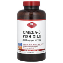 Olympian Labs, Omega-3 Fiskoljor, 240 mjuka kapslar (1,000 mg per Softgel)