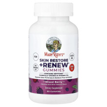 MaryRuth's, Skin Restore + Renew Gummies, Gemengde bessen, 60 gummies